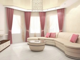 Штори в зал на стельовий карниз (40 фото): як вибрати штори для кутових карнизів у вітальню? Які бувають карнизи для штор? Приклади інтер’єру shtori v zal na stel oviy karniz 40 foto yak vibrati shtori dlya kutovih karniz v u v tal nyu yak buvayut karnizi dlya shtor prikladi nter ru 25 - Штори в зал на стельовий карниз (40 фото): як вибрати штори для кутових карнизів у вітальню? Які бувають карнизи для штор? Приклади інтер’єру
