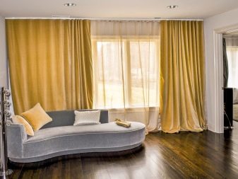 Штори в зал на стельовий карниз (40 фото): як вибрати штори для кутових карнизів у вітальню? Які бувають карнизи для штор? Приклади інтер’єру shtori v zal na stel oviy karniz 40 foto yak vibrati shtori dlya kutovih karniz v u v tal nyu yak buvayut karnizi dlya shtor prikladi nter ru 32 - Штори в зал на стельовий карниз (40 фото): як вибрати штори для кутових карнизів у вітальню? Які бувають карнизи для штор? Приклади інтер’єру