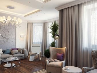 Штори в зал на стельовий карниз (40 фото): як вибрати штори для кутових карнизів у вітальню? Які бувають карнизи для штор? Приклади інтер’єру shtori v zal na stel oviy karniz 40 foto yak vibrati shtori dlya kutovih karniz v u v tal nyu yak buvayut karnizi dlya shtor prikladi nter ru 37 - Штори в зал на стельовий карниз (40 фото): як вибрати штори для кутових карнизів у вітальню? Які бувають карнизи для штор? Приклади інтер’єру